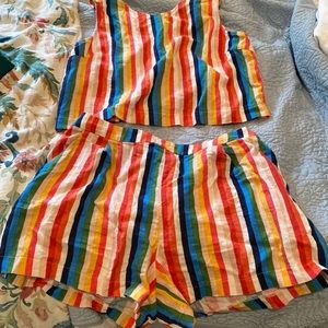 Red dress two piece set